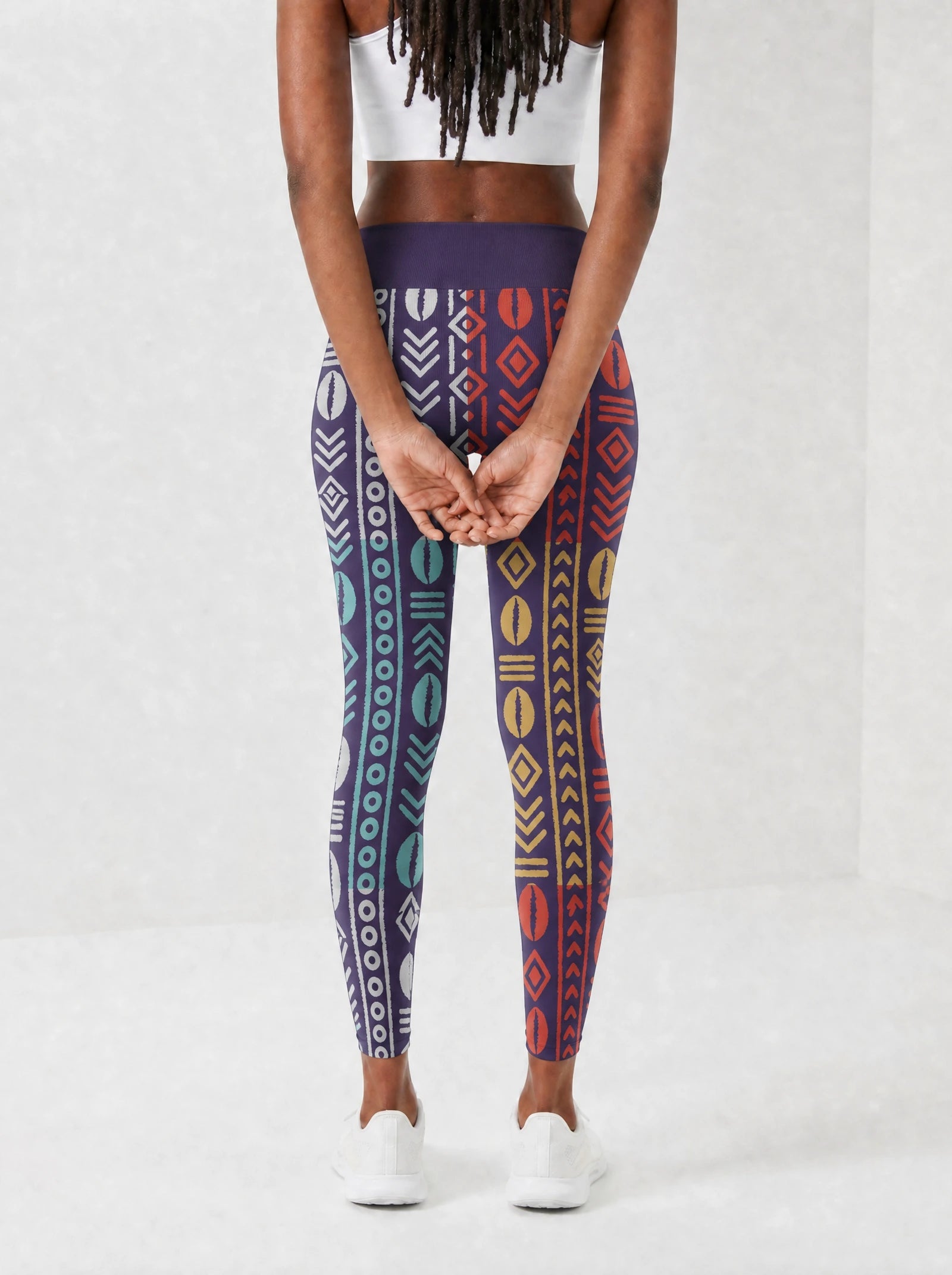 "Oshun Zamani" Leggings — back view on model