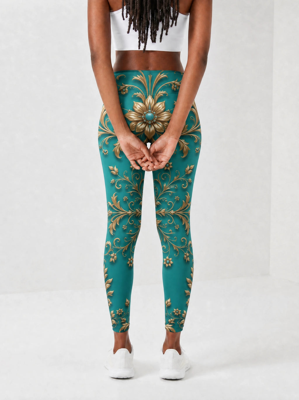 "Heshima" Leggings — back view on model