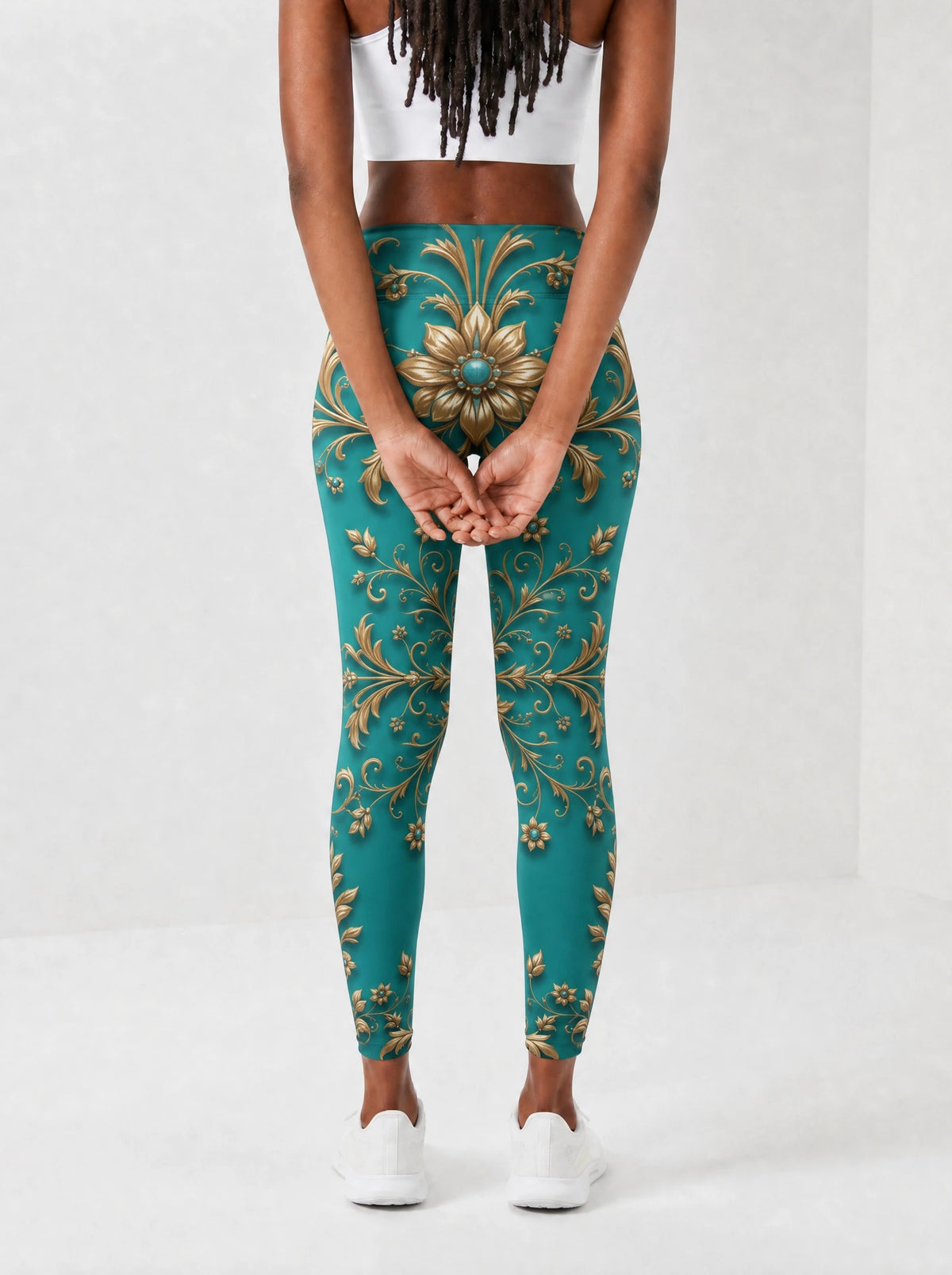 "Heshima" Leggings — back view on model