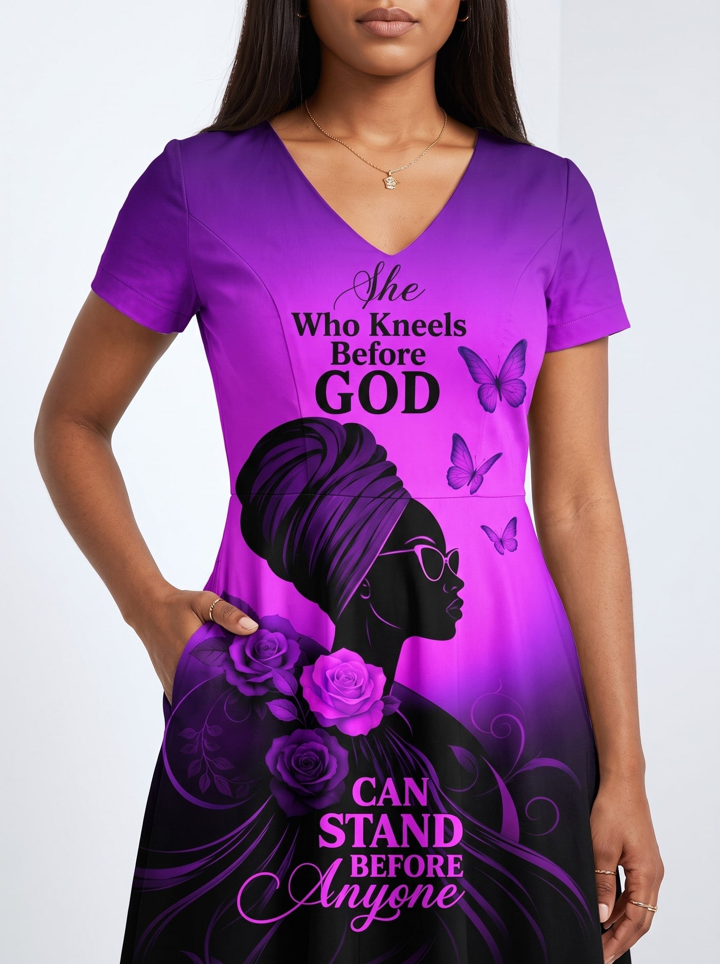 "Selah" Purple Short Sleeve Maxi Dress