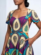 "Johari" Sweetheart Midi Dress