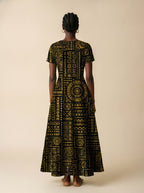 "Lamu" Short Sleeve Maxi Dress