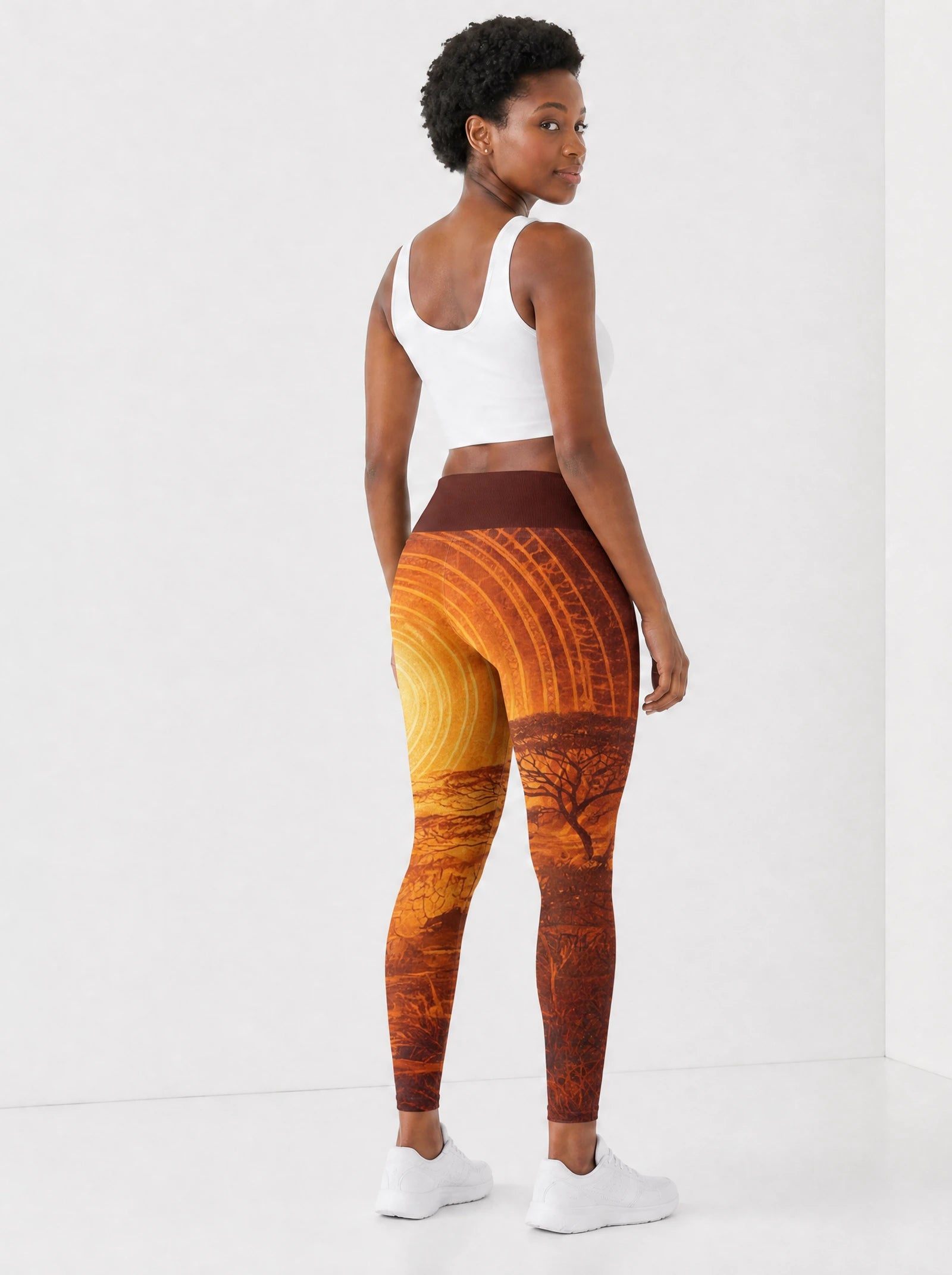 Designed Leggings — back view on model
