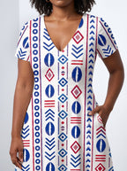 "Uhuru" Short Sleeve Maxi Dress