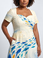 "Samaki" Sweetheart Midi Dress