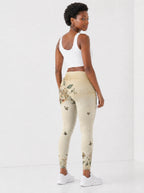 Gorgeous Black Queen Leggings — back view on model