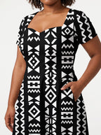 "Kuba" Sweetheart Midi Dress