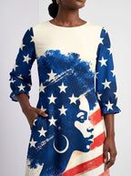 "Freedom" Long Sleeve Maxi Dress