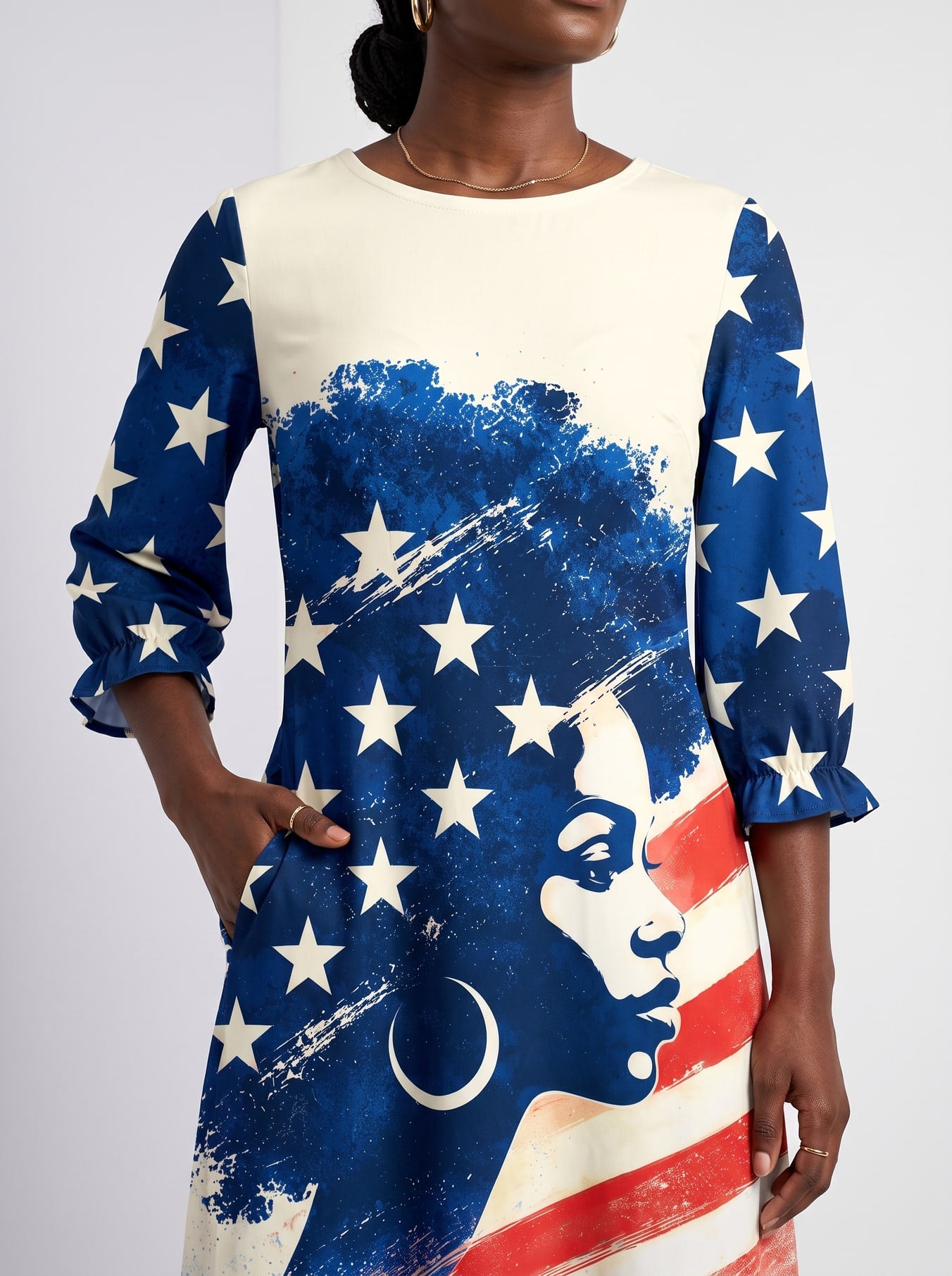 "Freedom" Long Sleeve Maxi Dress