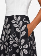 "Kivuli" V Neck Midi Dress — back