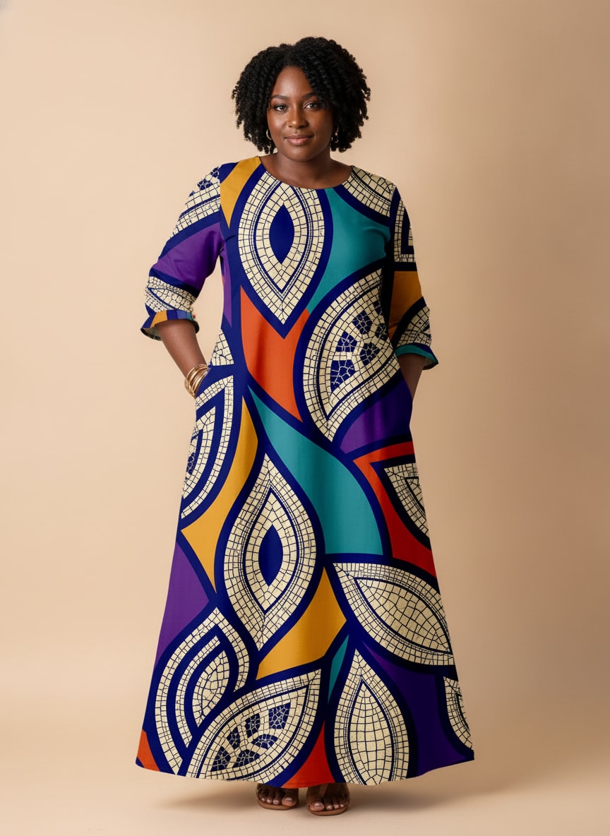 "Johari" Long Sleeve Maxi Dress Promo