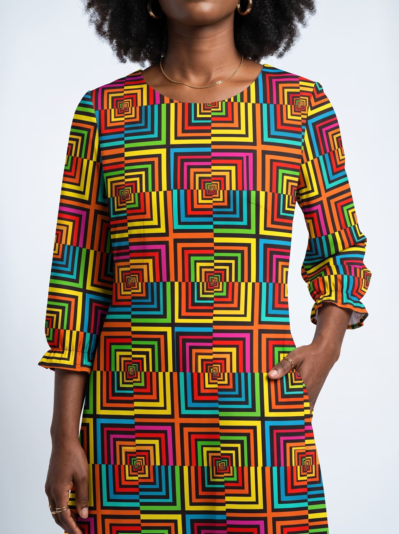 "Msonge" Long Sleeve Maxi Dress