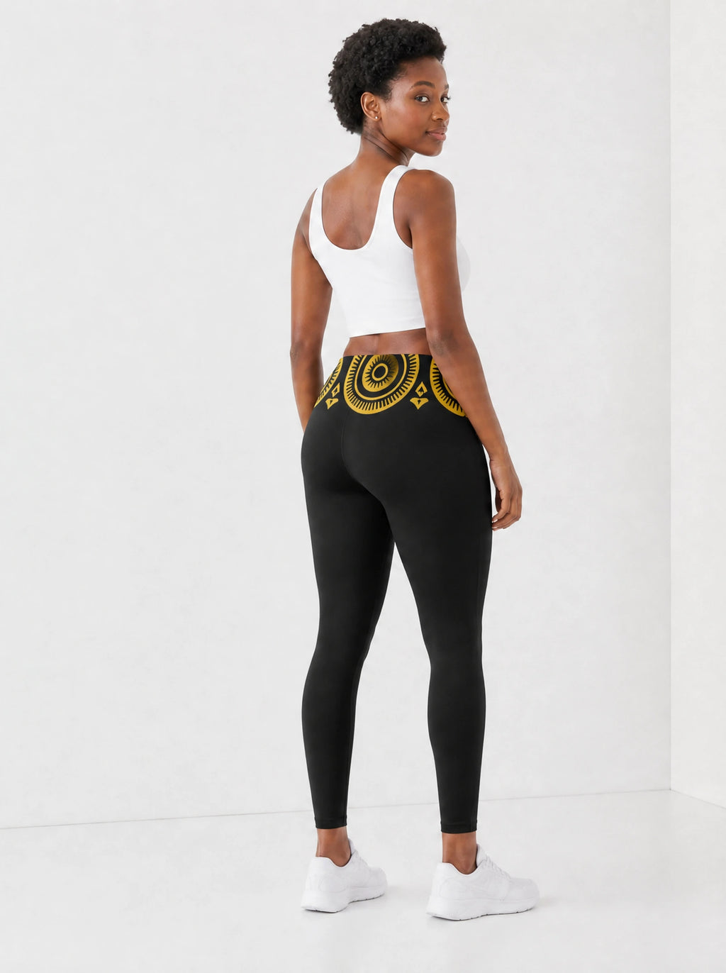 "Mamafo" Leggings — back view on model