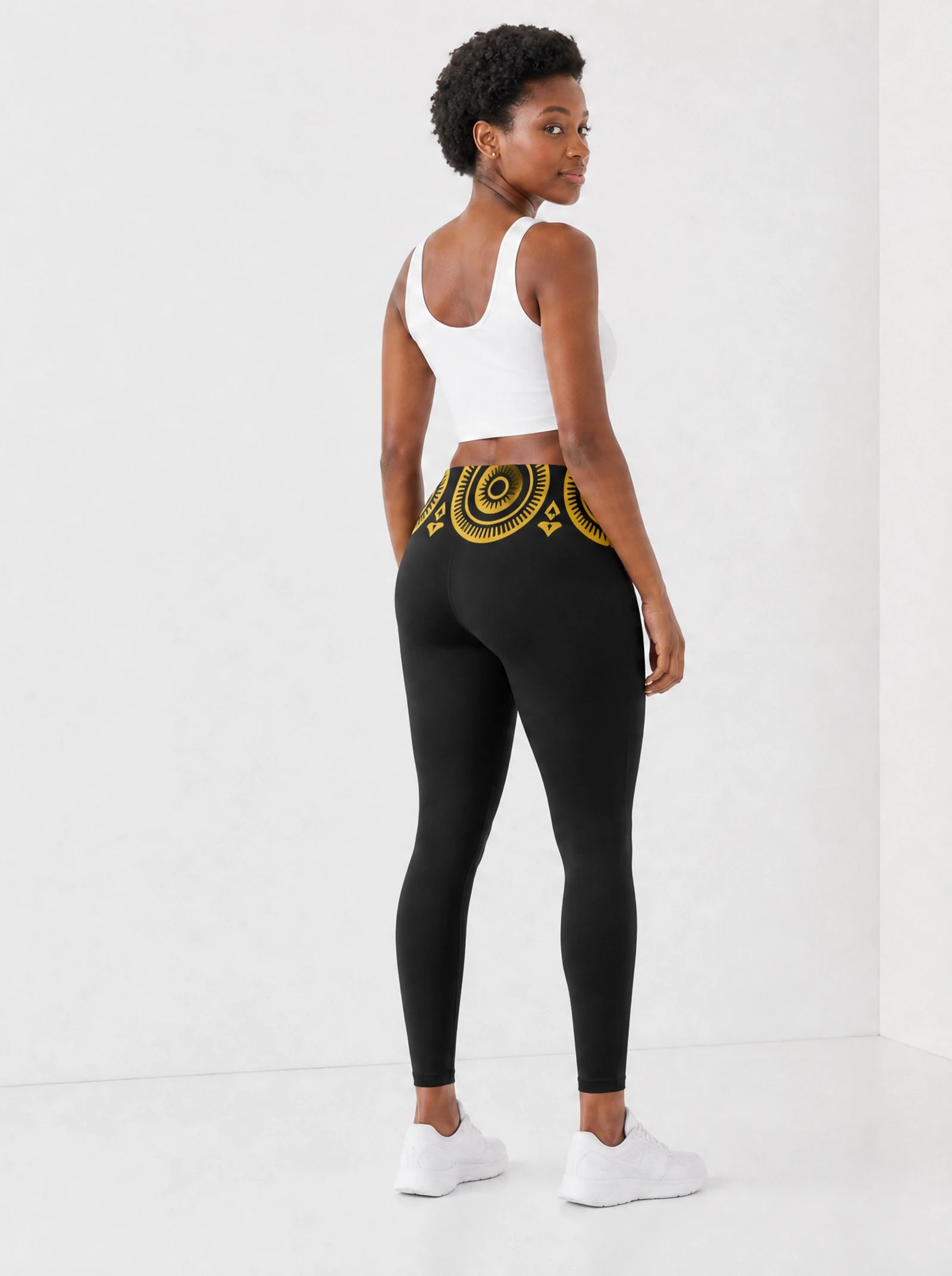 "Mamafo" Leggings — back view on model