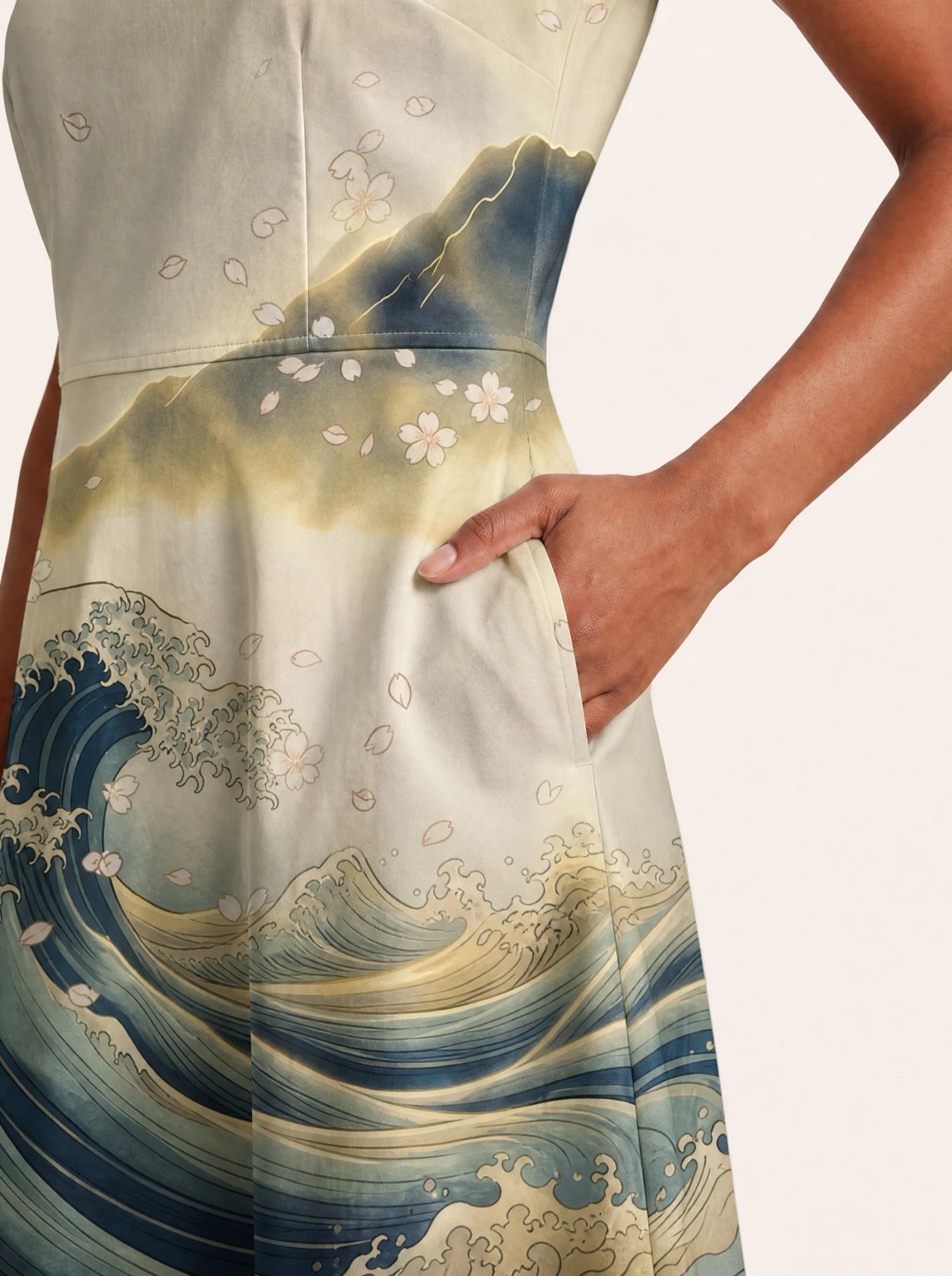 "Wimbi" V Neck Midi Dress Promo