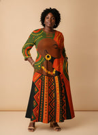 "Malkia" Long Sleeve Maxi Dress Promo