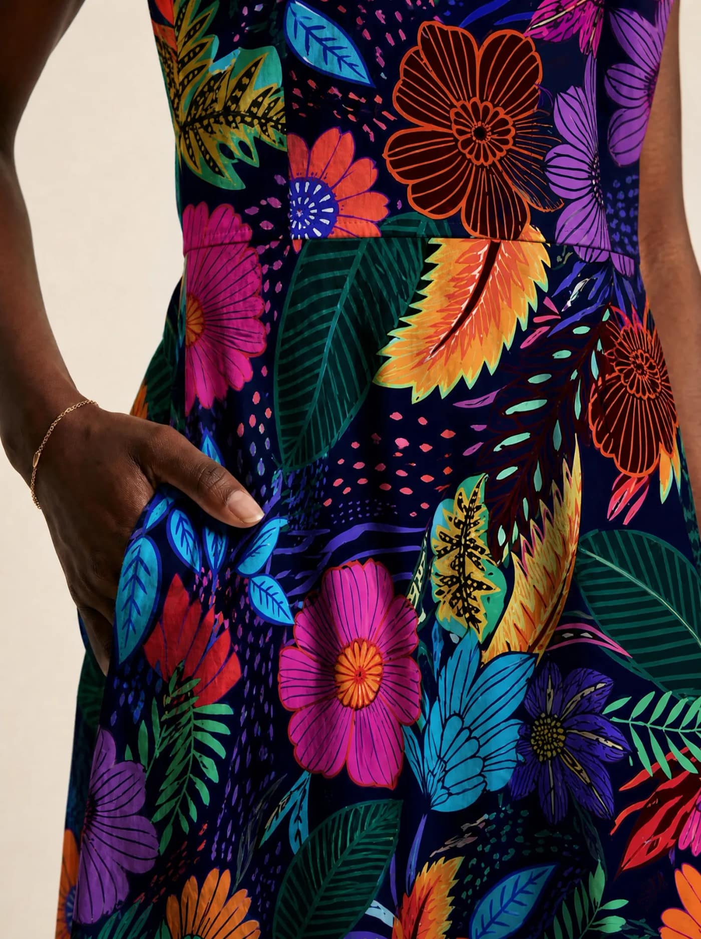 "Bustani" V Neck Midi Dress Promo