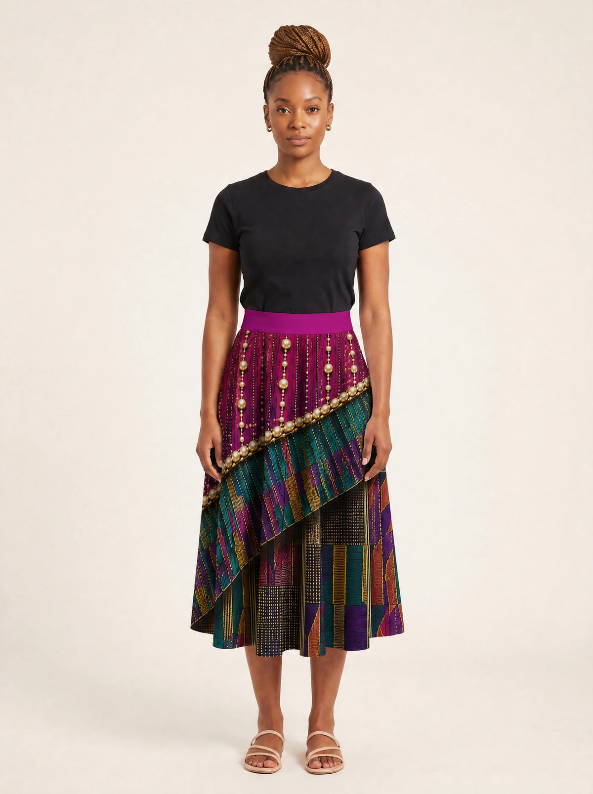 "Lulu" Twirl Skirt — full length on model