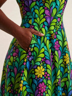 "Zumaridi" V Neck Midi Dress