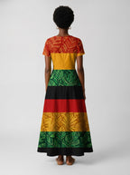 "Accra" Short Sleeve Maxi Dress