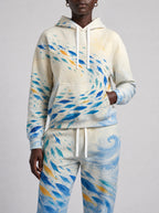 "Samaki" Hoodie & Jogger Set — close view of the pocket, hem band and jogger waistband