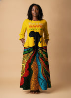 "Mzizi" Long Sleeve Maxi Dress