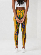 "Kente" Leggings — back view on model