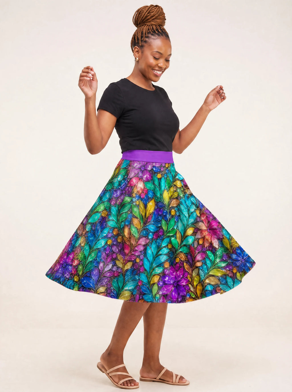 "Upinde" Twirl Skirt — twirling, skirt flared out