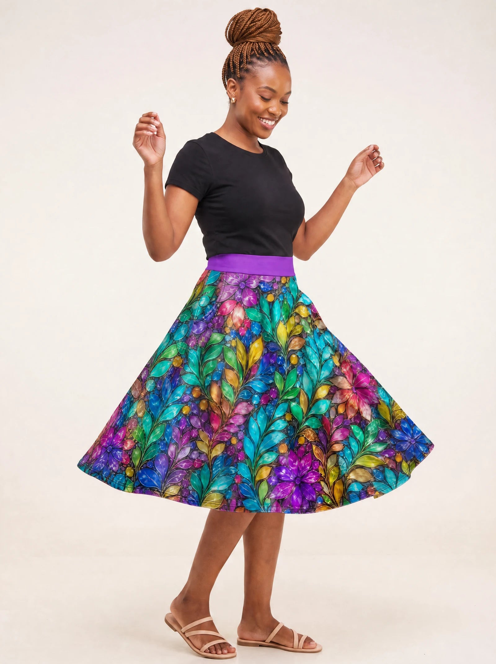 "Upinde" Twirl Skirt — twirling, skirt flared out