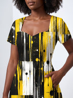 "Mvua" Sweetheart Midi Dress