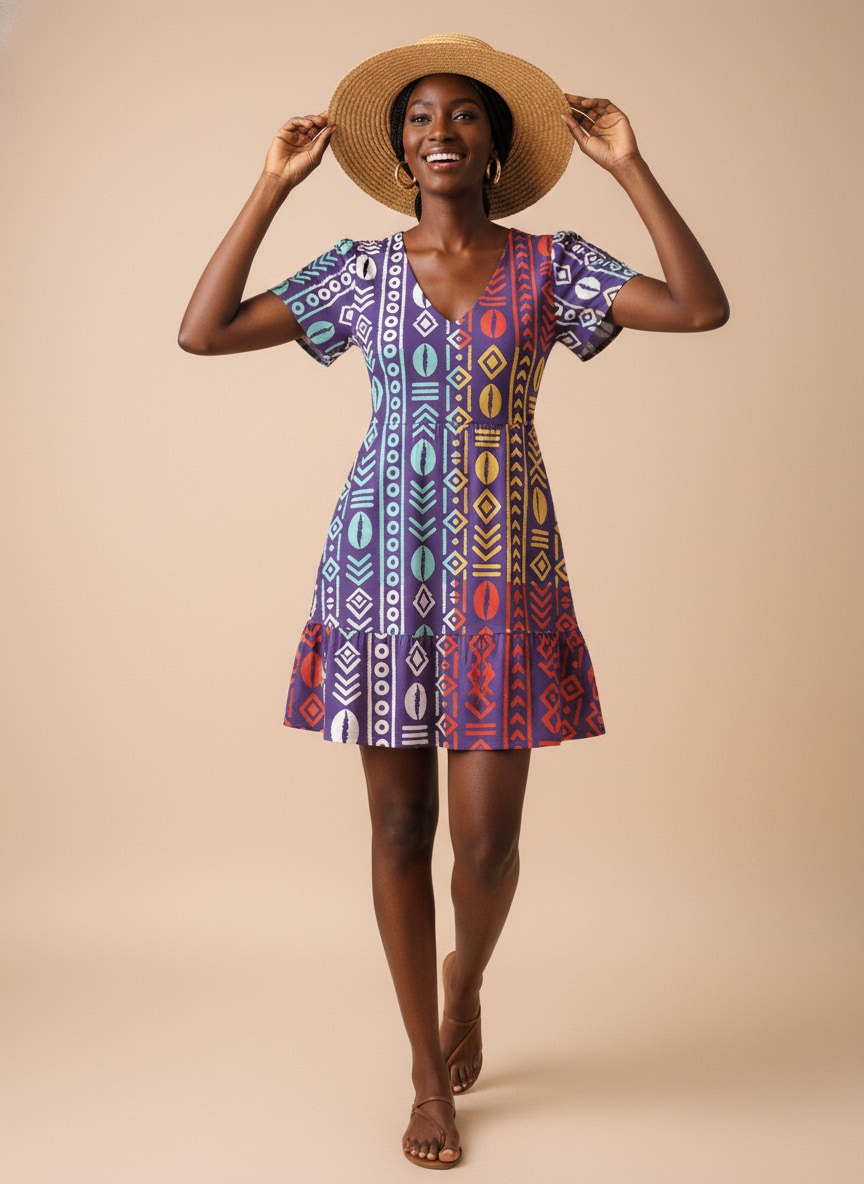 "Oshun Zamani" Floral Dress