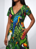 "Manyoya" Short Sleeve Maxi Dress