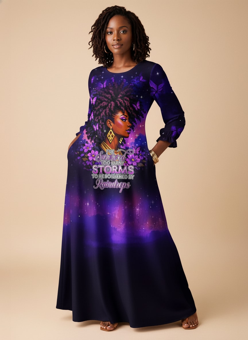 Storm Long Sleeve Maxi Dress