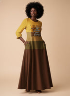 Black Excellence Long Sleeve Maxi Dress