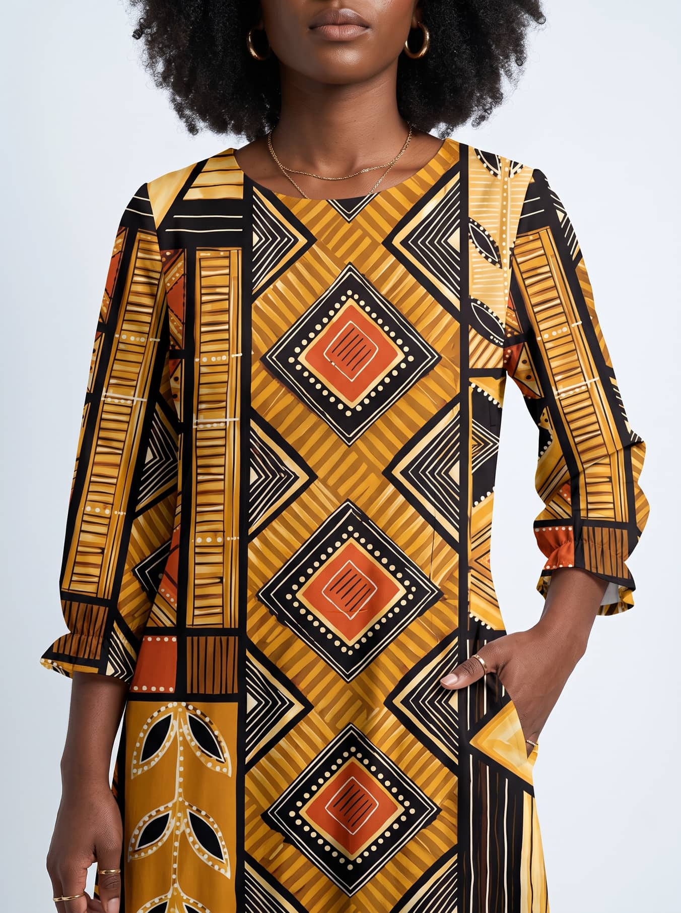 "Ardhi" Long Sleeve Maxi Dress