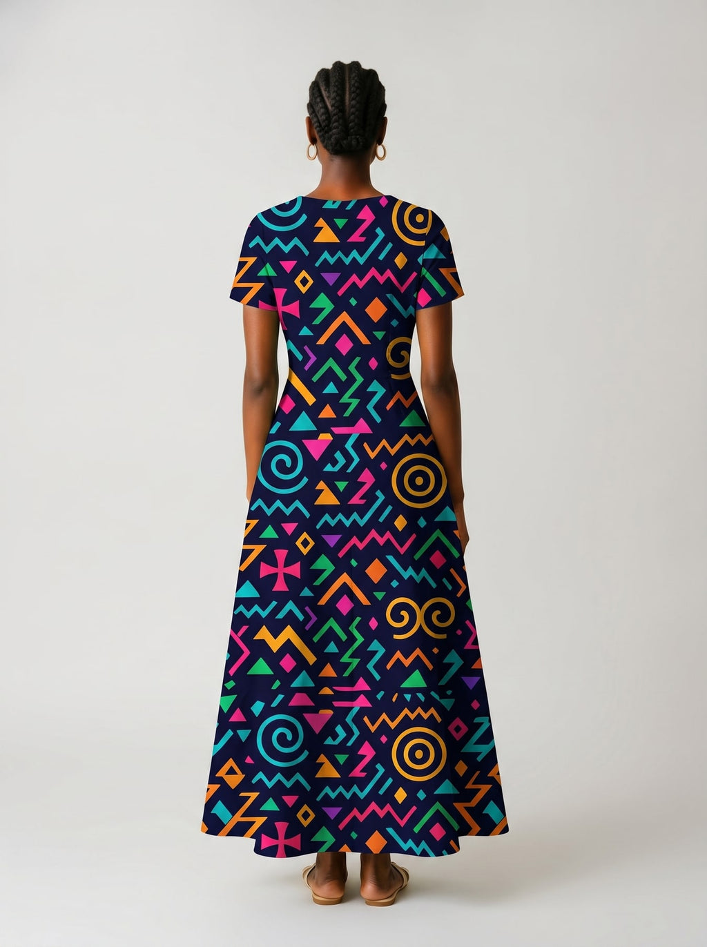"Ubuntu" Short Sleeve Maxi Dress