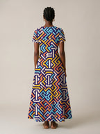"Njia" Short Sleeve Maxi Dress