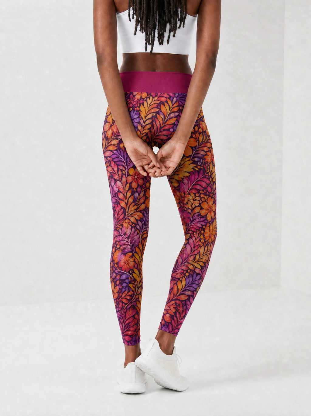 "Waridi" Leggings — back view on model