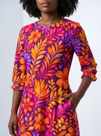 "Waridi" Long Sleeve Maxi Dress