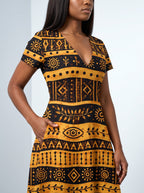 Baraka Short Sleeve Maxi Dress Promo