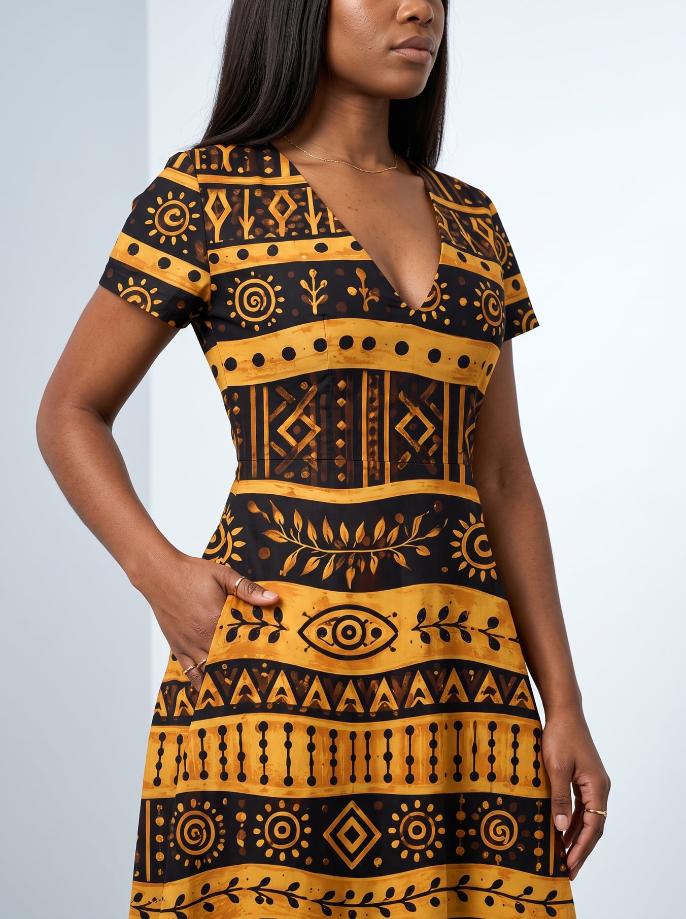 Baraka Short Sleeve Maxi Dress