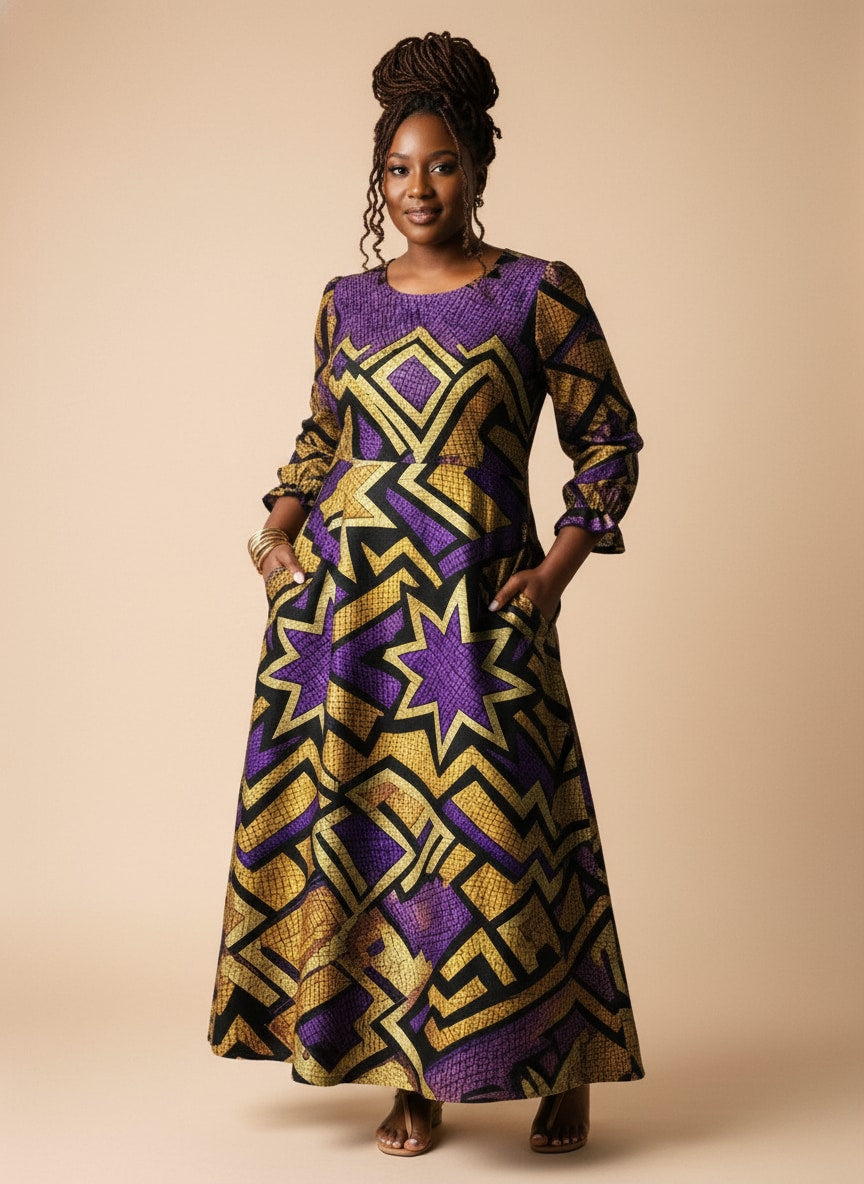 Sheba Long Sleeve Maxi Dress