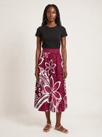 "Lehua" Twirl Skirt — full length on model