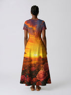 "Tulia" Short Sleeve Maxi Dress