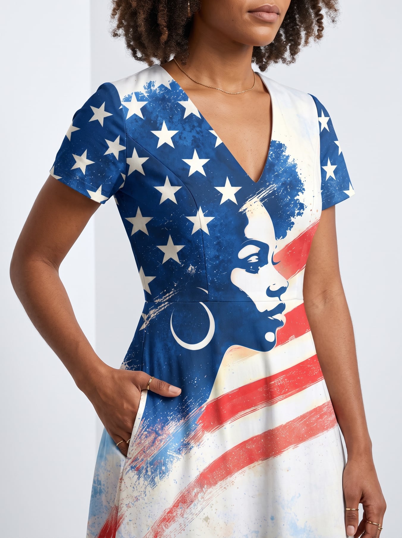 "Freedom" Short Sleeve Maxi Dress