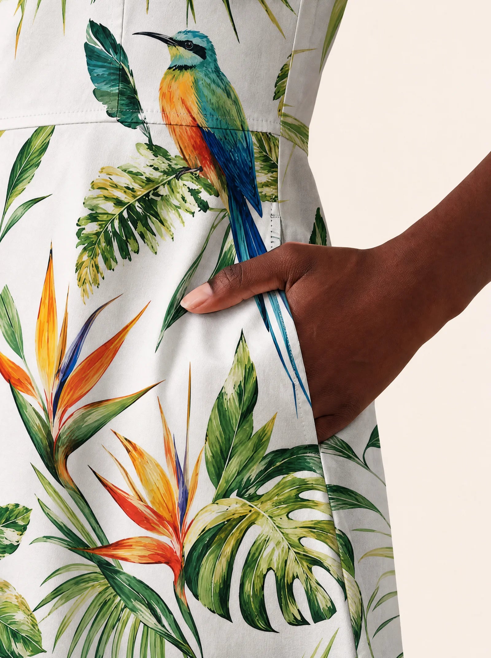 "Ndege" V Neck Midi Dress