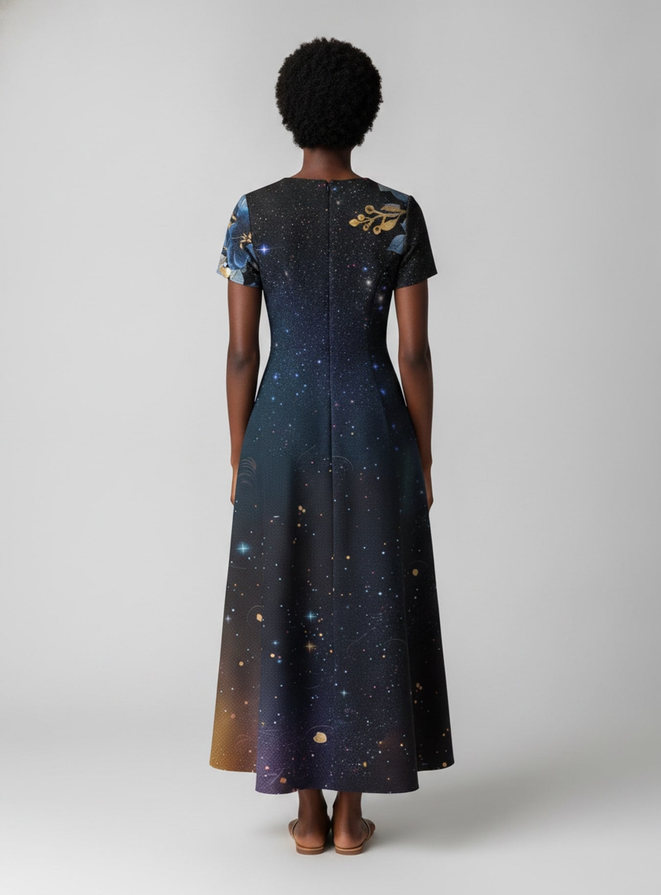 "Nyota" Short Sleeve Maxi Dress