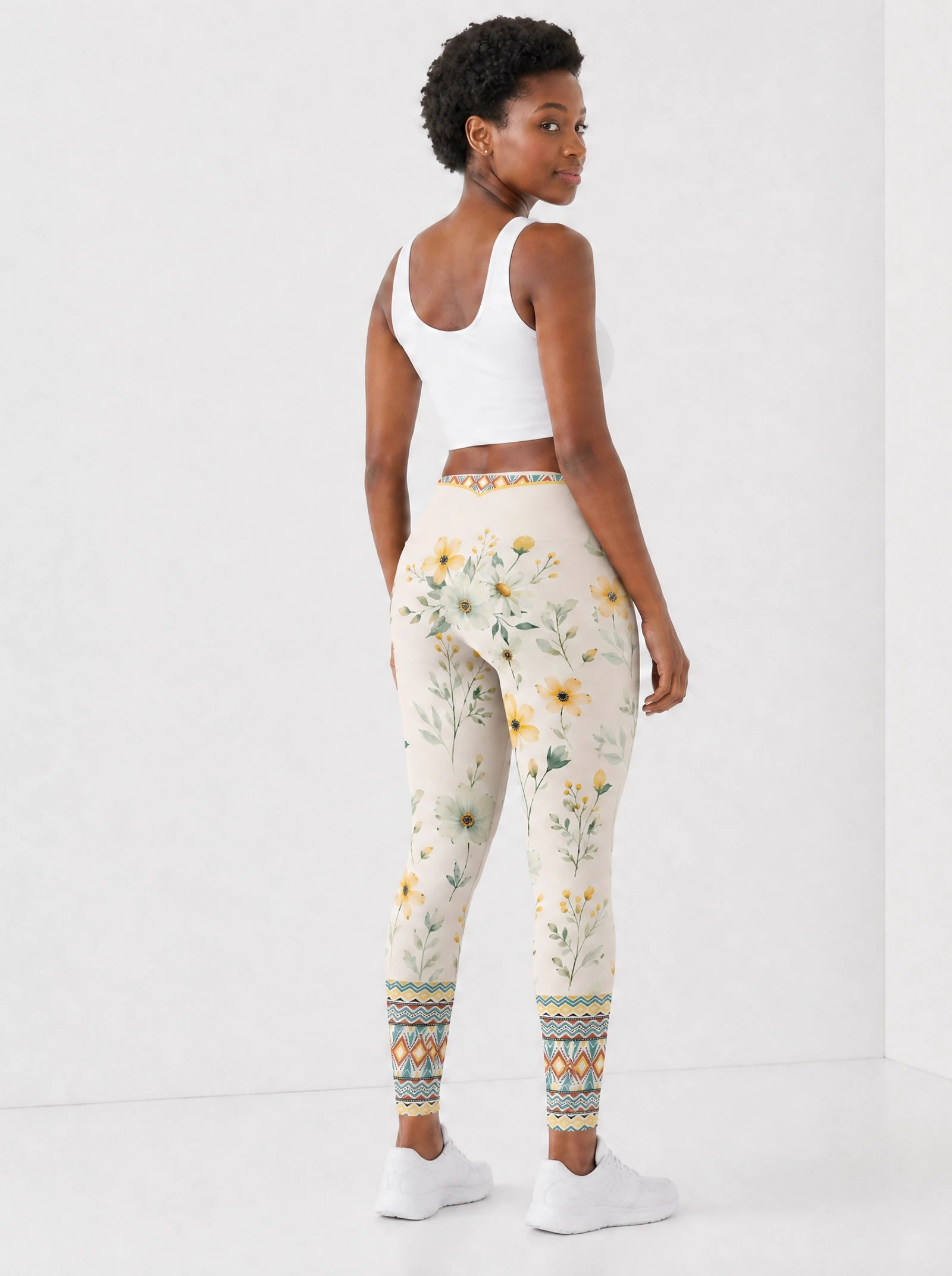 "Alizeti" Leggings — back view on model