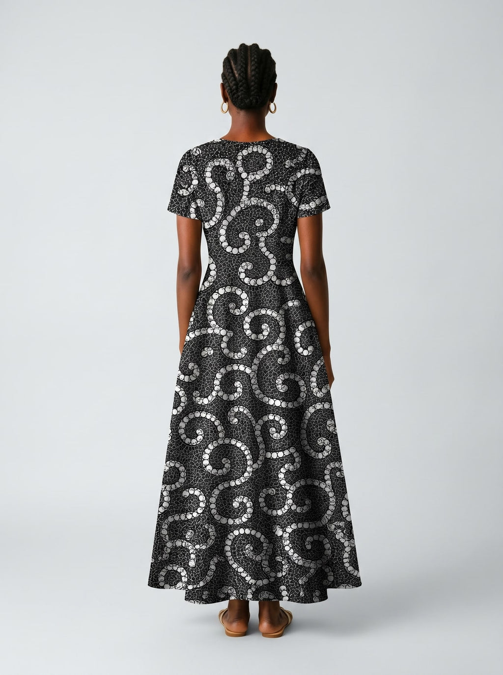 "Duara" Short Sleeve Maxi Dress