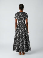 "Duara" Short Sleeve Maxi Dress